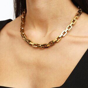 Eddie Borgo Gold Supra Link Collar Necklace